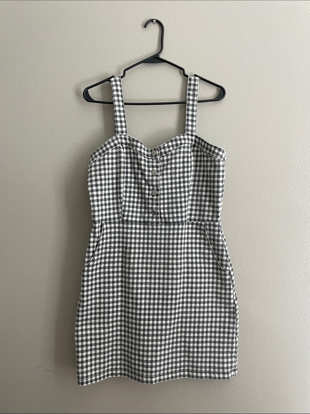 No Boundaries Black and White Gingham Mini Dress